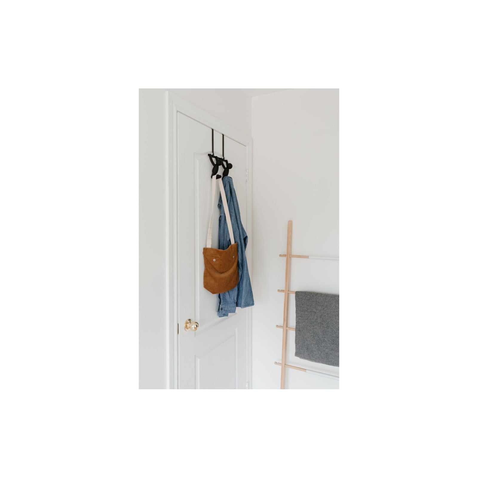 Garderobenleiste Buddy 2 Haken, Schwarz