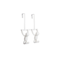 Coat rack Buddy 2 hooks, white