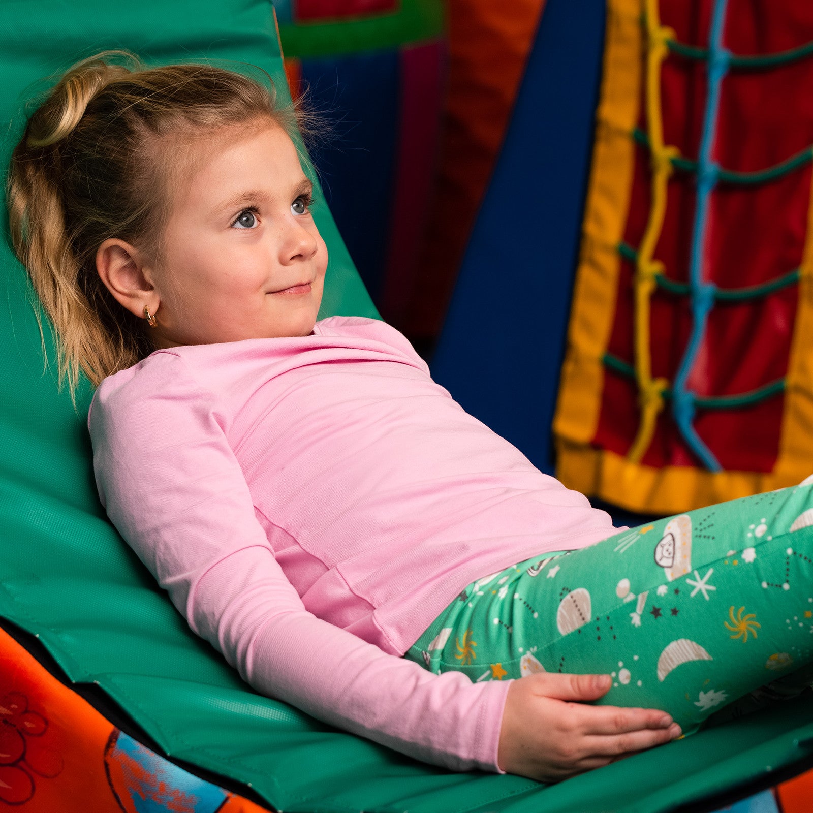 Astronaut leggings yellow / turquoise