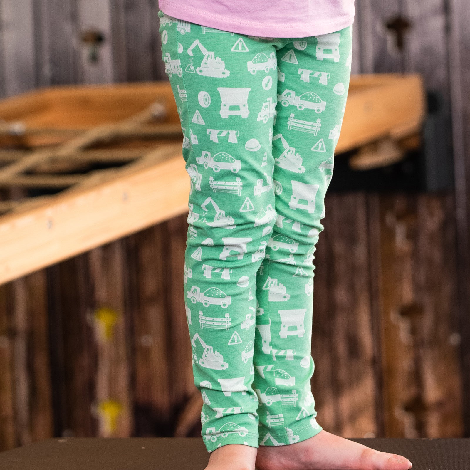 Leggings Lastwagen grün