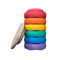 Stapelstein Rainbow classic Set 6+1 Balance Board Super Confetti