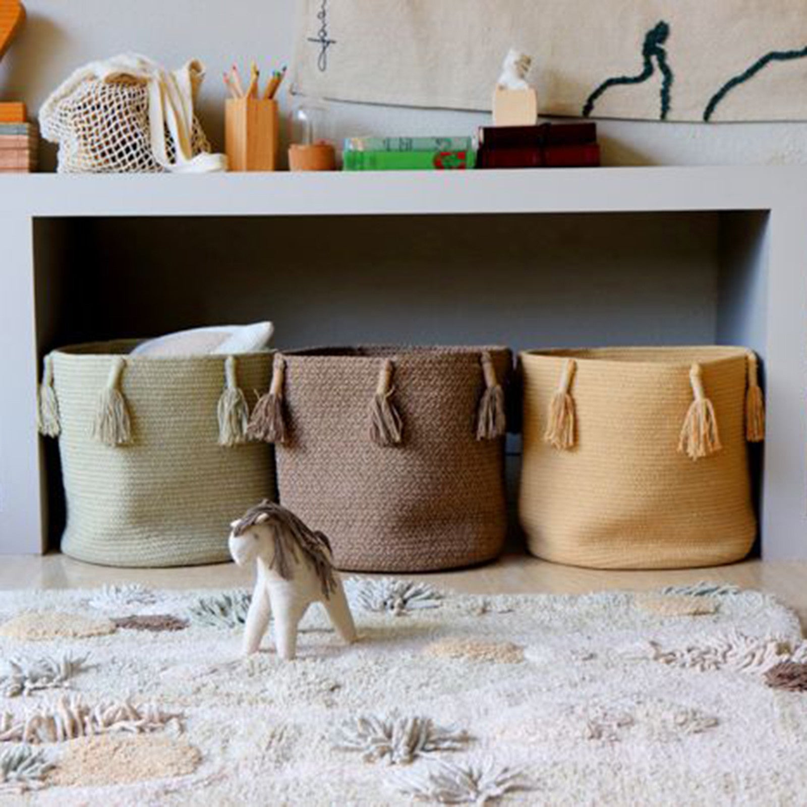 Woody Soil Brown storage basket