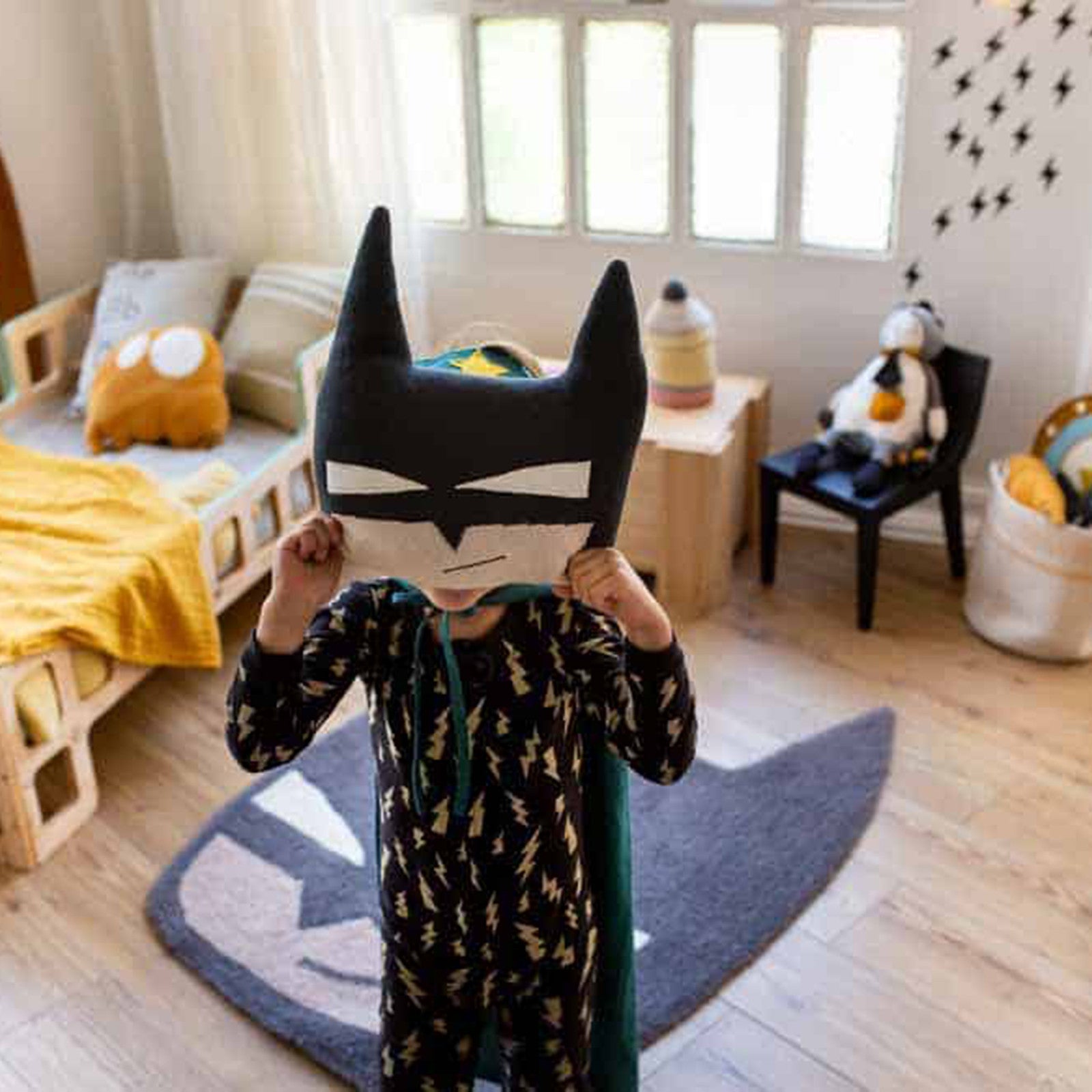 Knitted cushion BatBoy