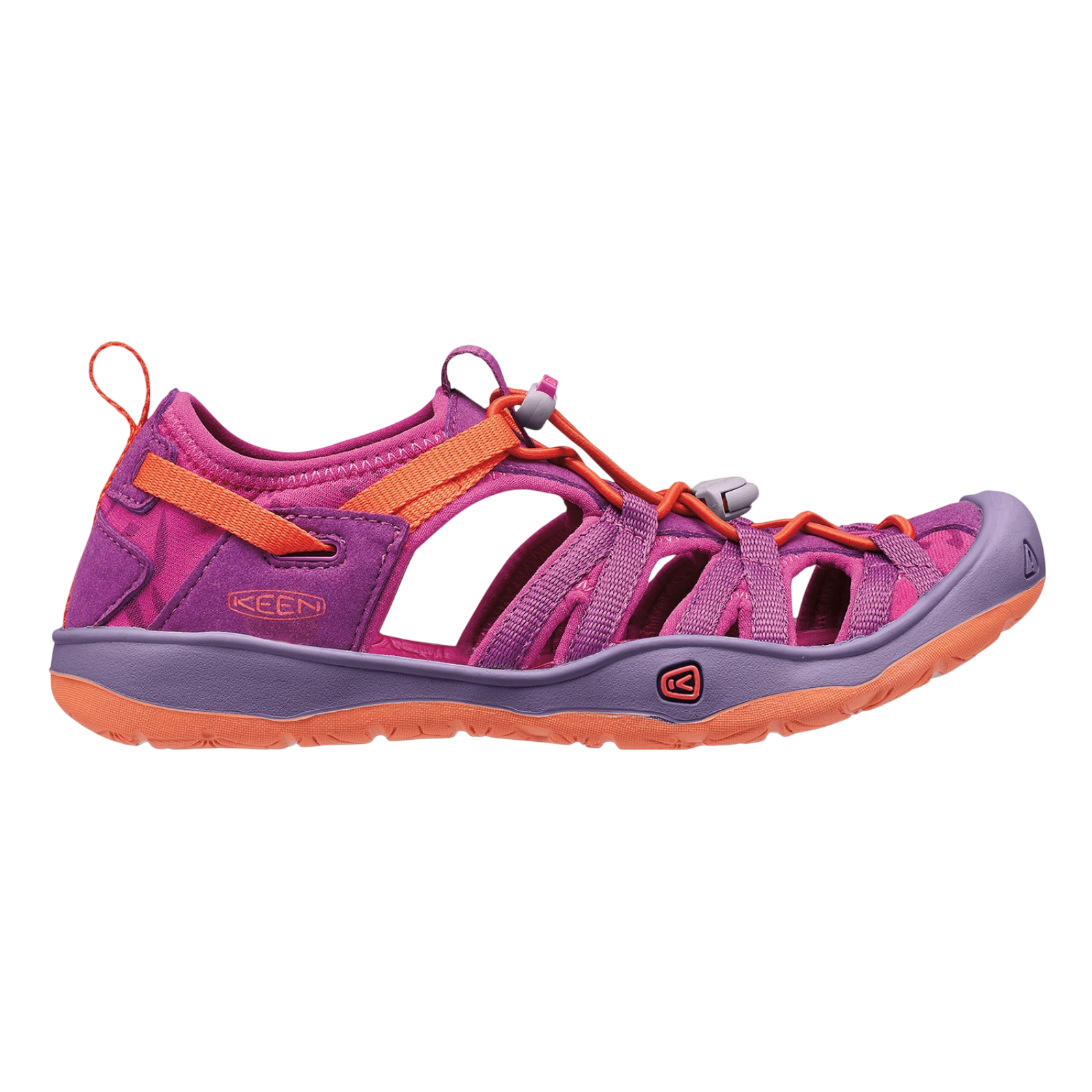 Moxie purple wine/nasturtium sandals