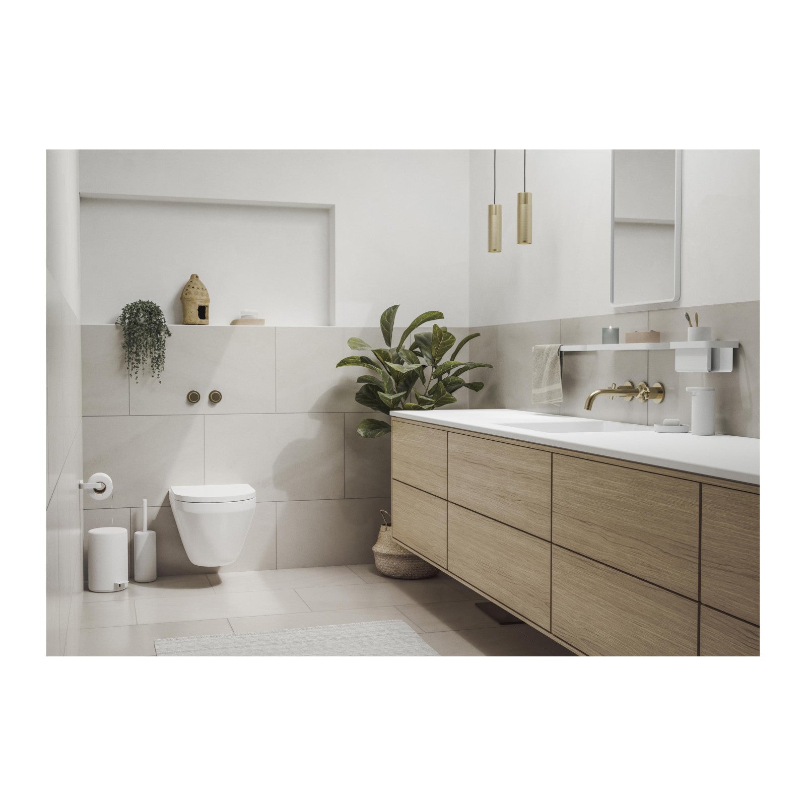 Toilettenbürste Rim, Weiss