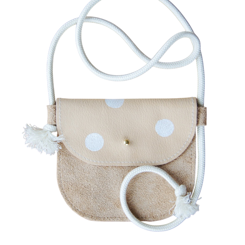 Mini Bag Polka Dot Beige-Weiss