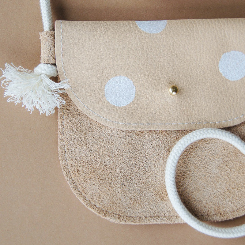 Mini Bag Polka Dot Beige-Weiss