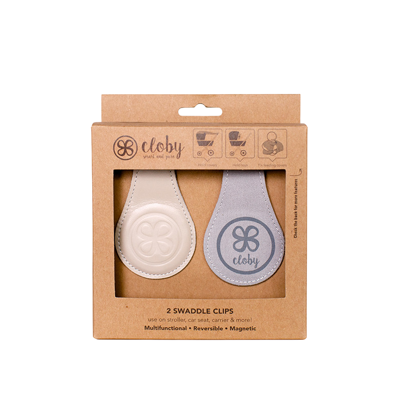 Clips magnétiques beige