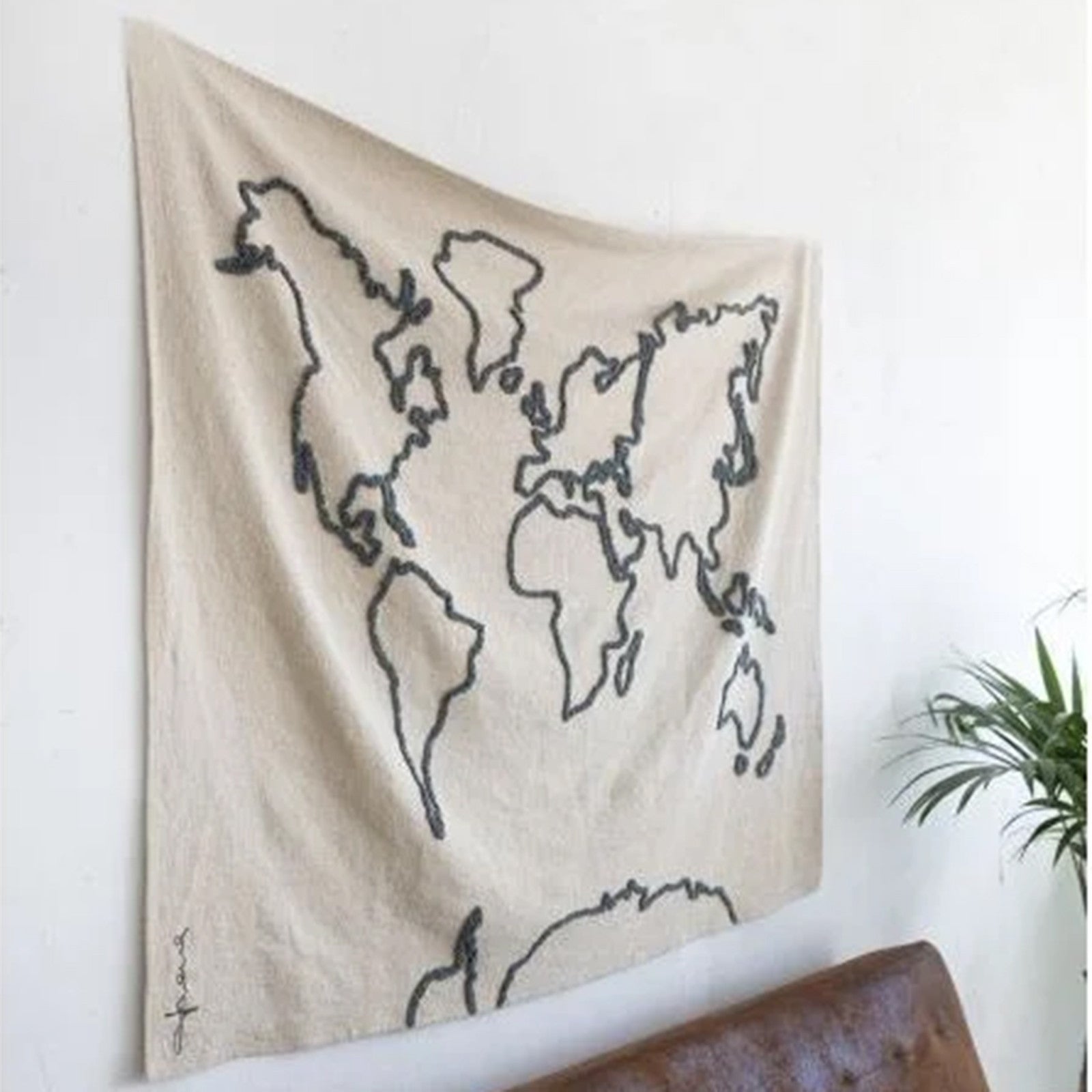 Wall Hanging Canvas Map