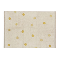 Waschbarer Teppich Hippy Dots Natural Honey