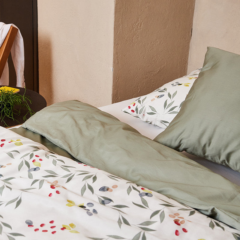 AMIATA white-olive taie d'oreiller, 65 x 100 cm