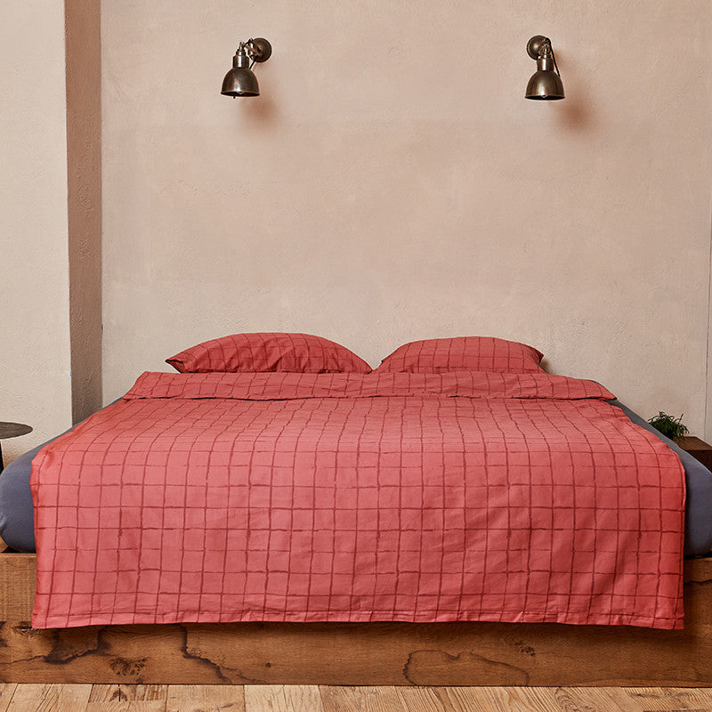 LUCCA marsala, housse de couette 160x210 cm