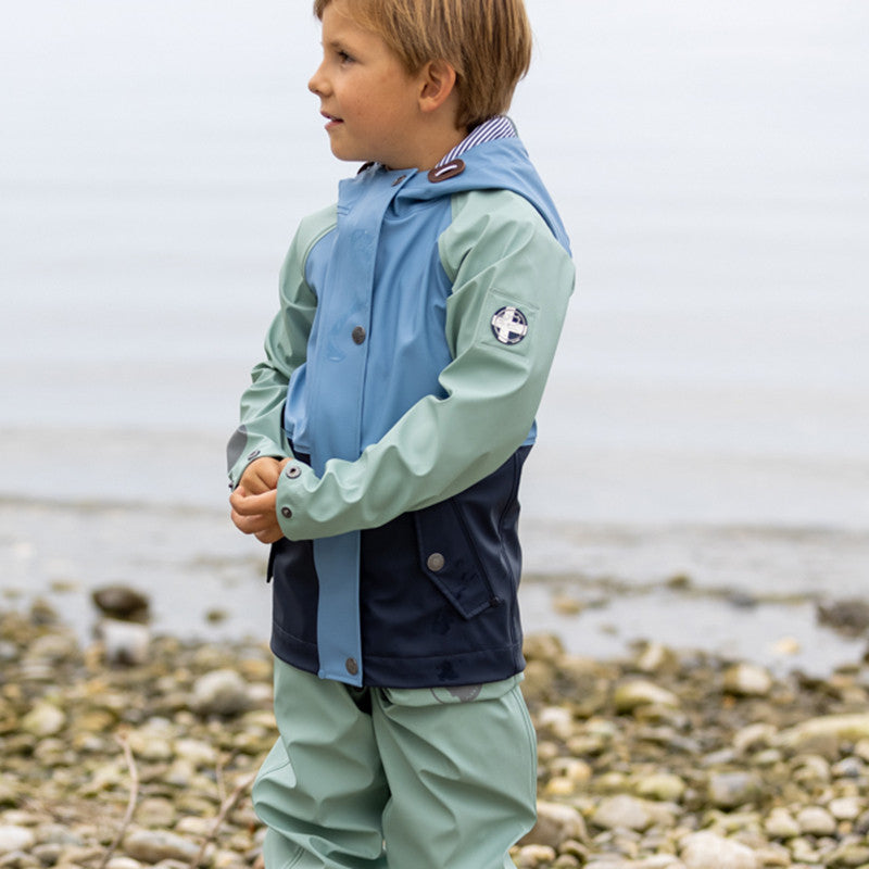Kids Muddy rain pants blue surf