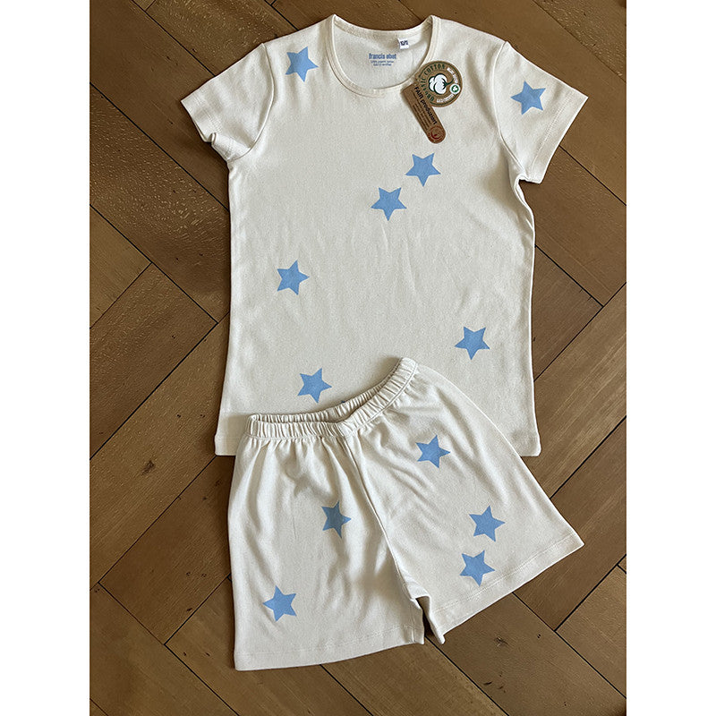 Pyjama à manches courtes bleu