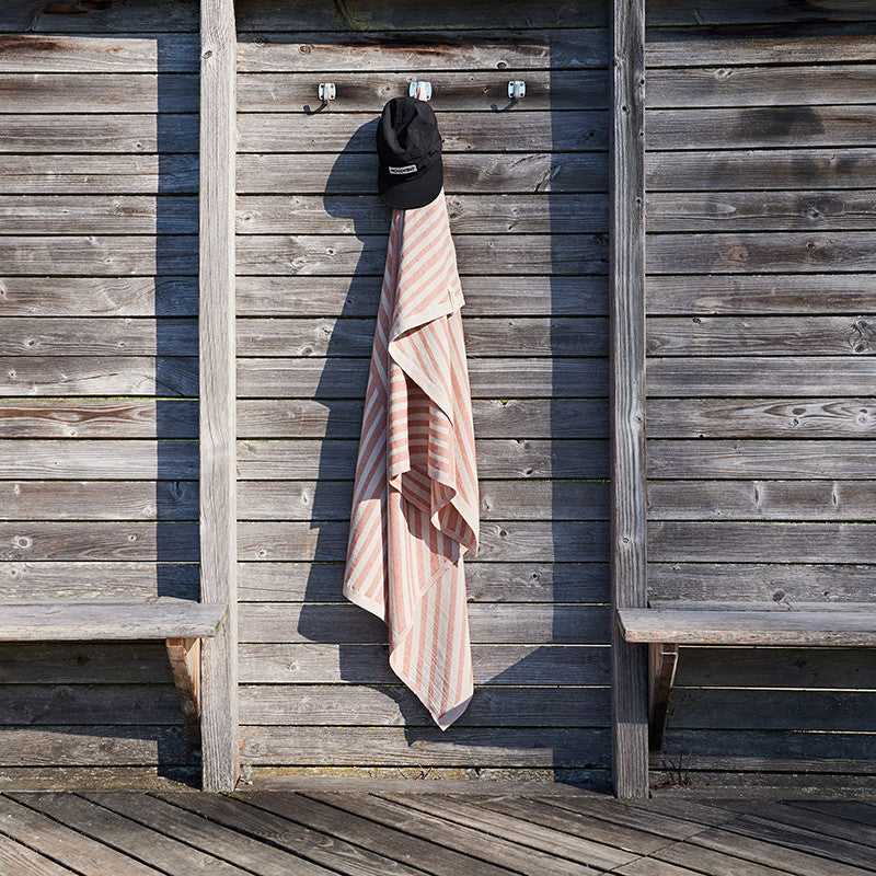 Ole Hamamtuch rost/offwhite 90x170 cm