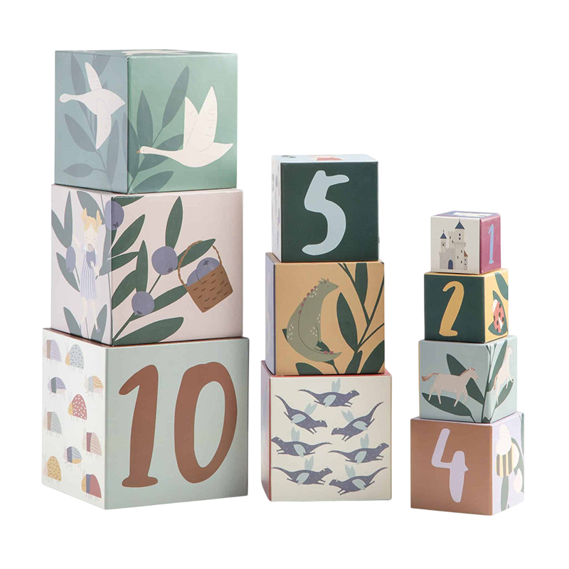 Stacking blocks, 10 pcs, Pixie-Dragon, FSC Mix