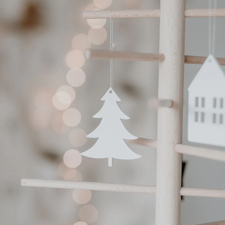 Pendentifs en bois Sapin blanc (set de 8)