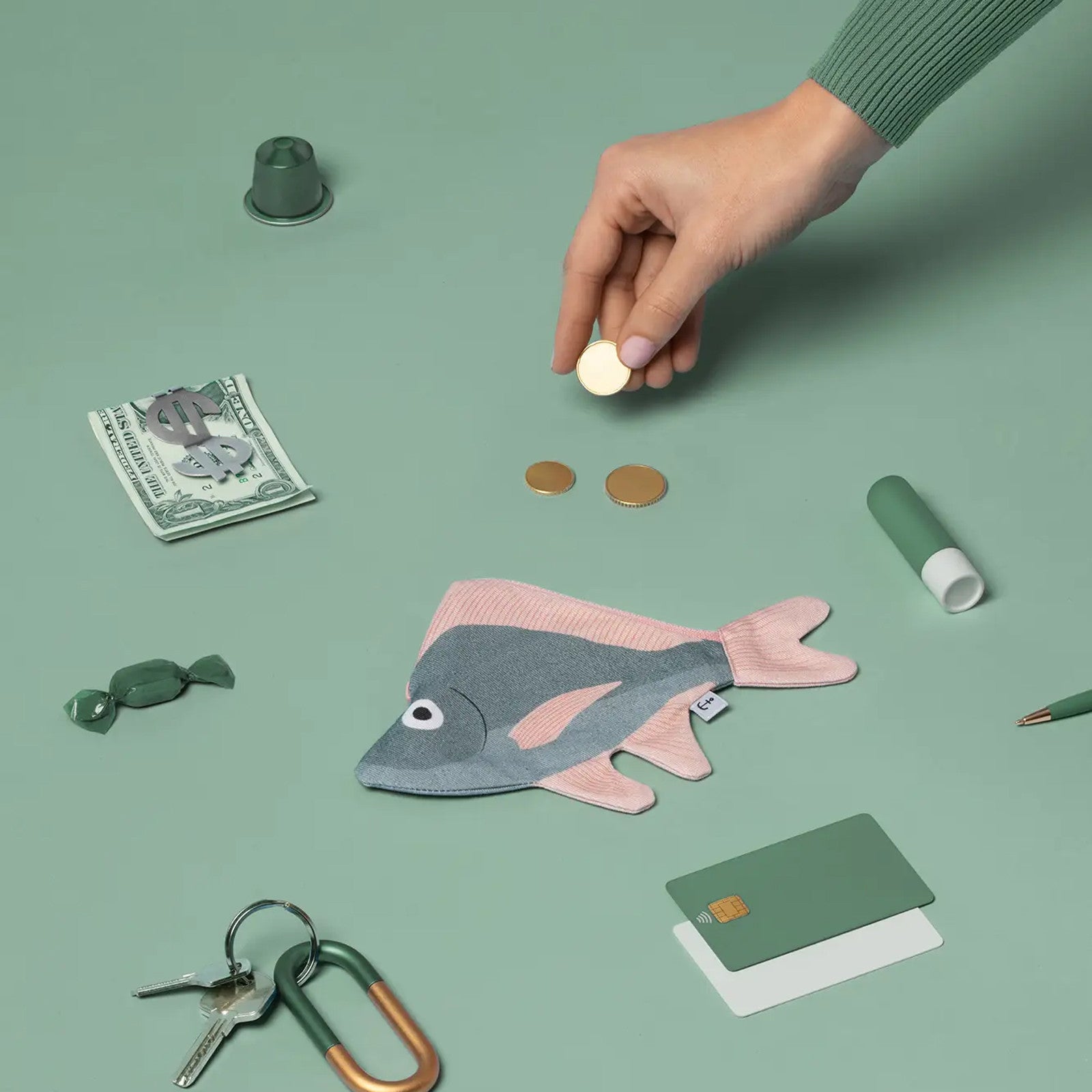 Pochette Small Silver Biddy Green