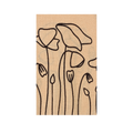 Woll-Schal Mohnblume Print Schwarz