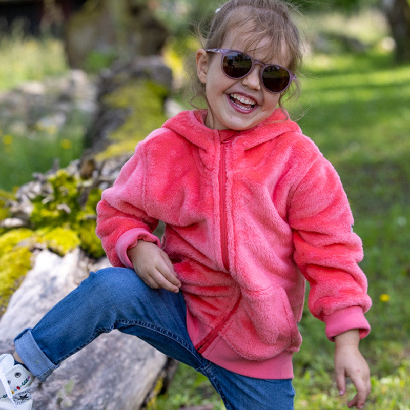 Kids Pebbles fleece jacket cayenne red