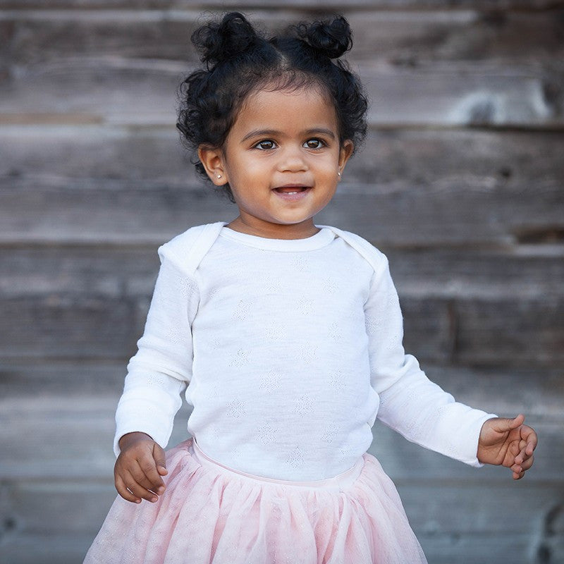 MEDRAN Merino Pearl White baby bodysuit