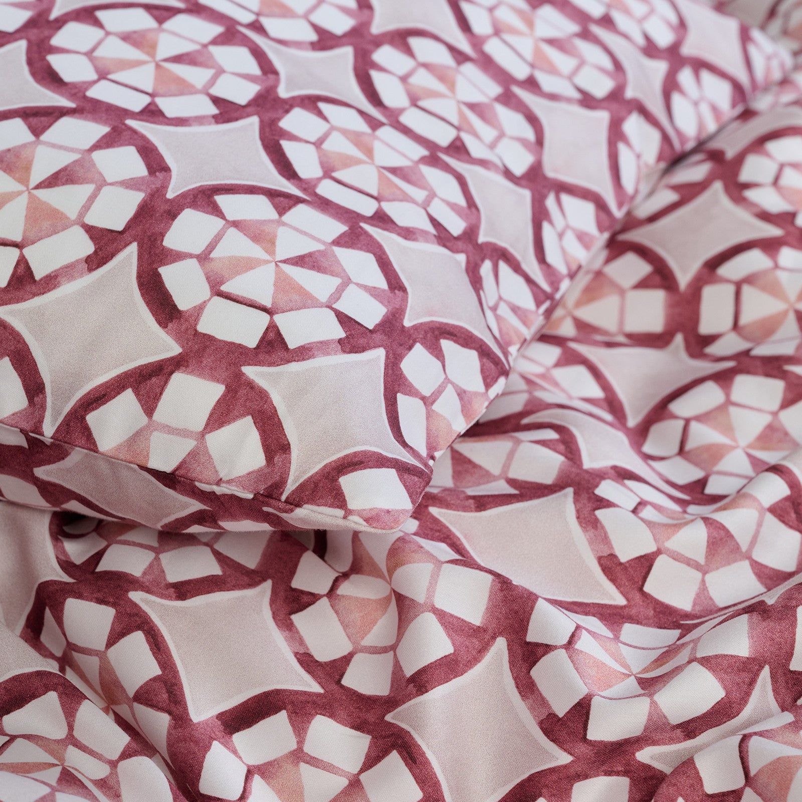 Firenze comforter cover 200x210 cm silver/marsala
