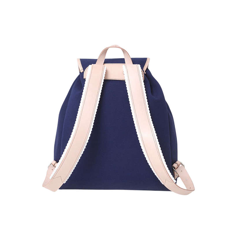 Sac à dos Georgia cuir naturel Navy