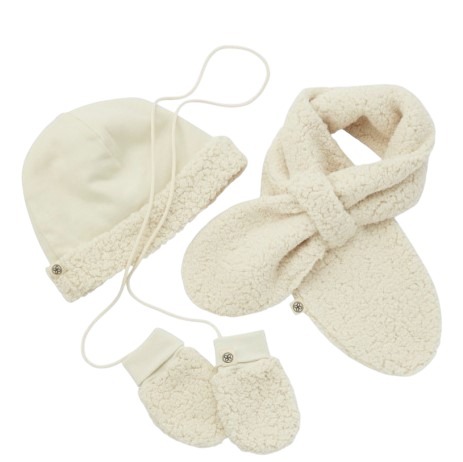 Écharpe Teddy bébé blanc cassé