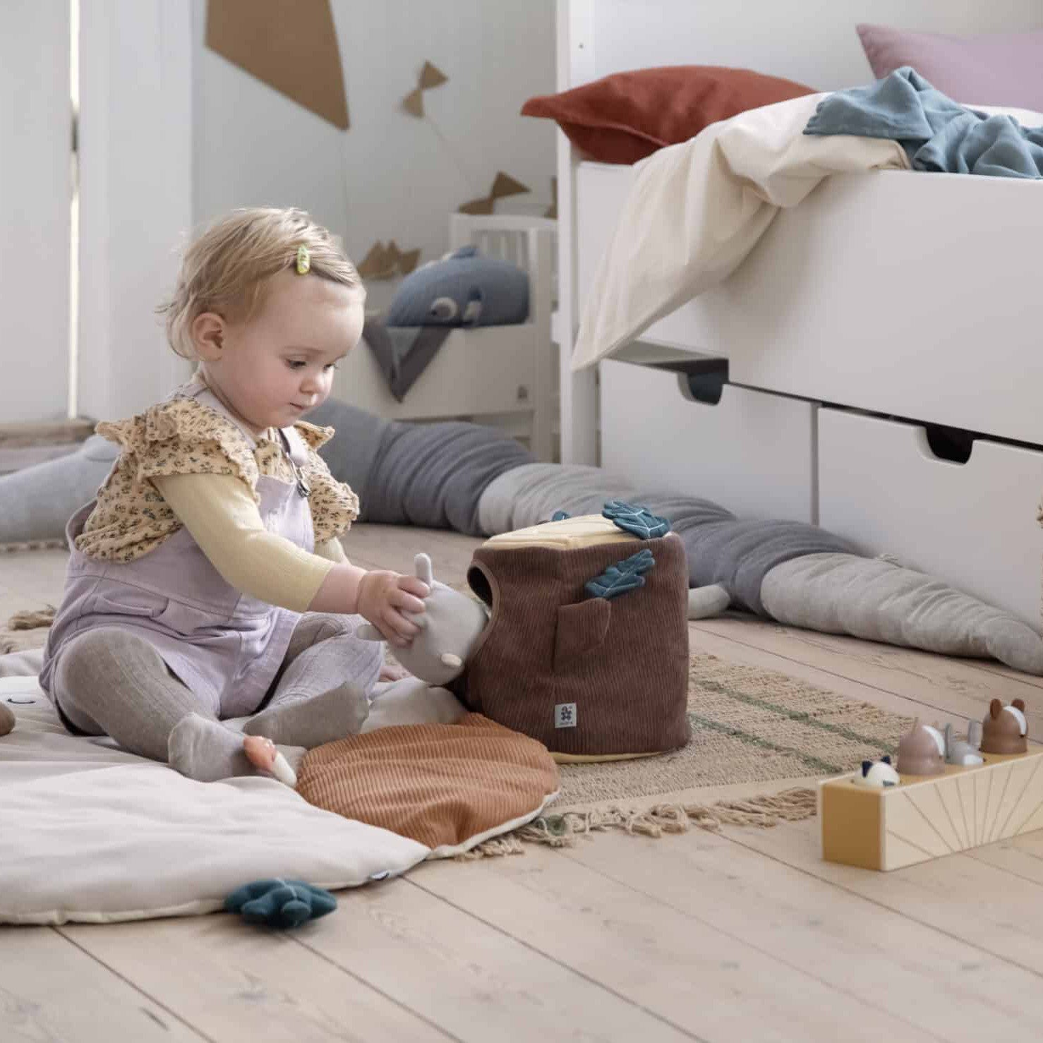 Jouet d'activité Souche d'arbre Marron