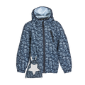 Kids Travelino rain jacket blue monster