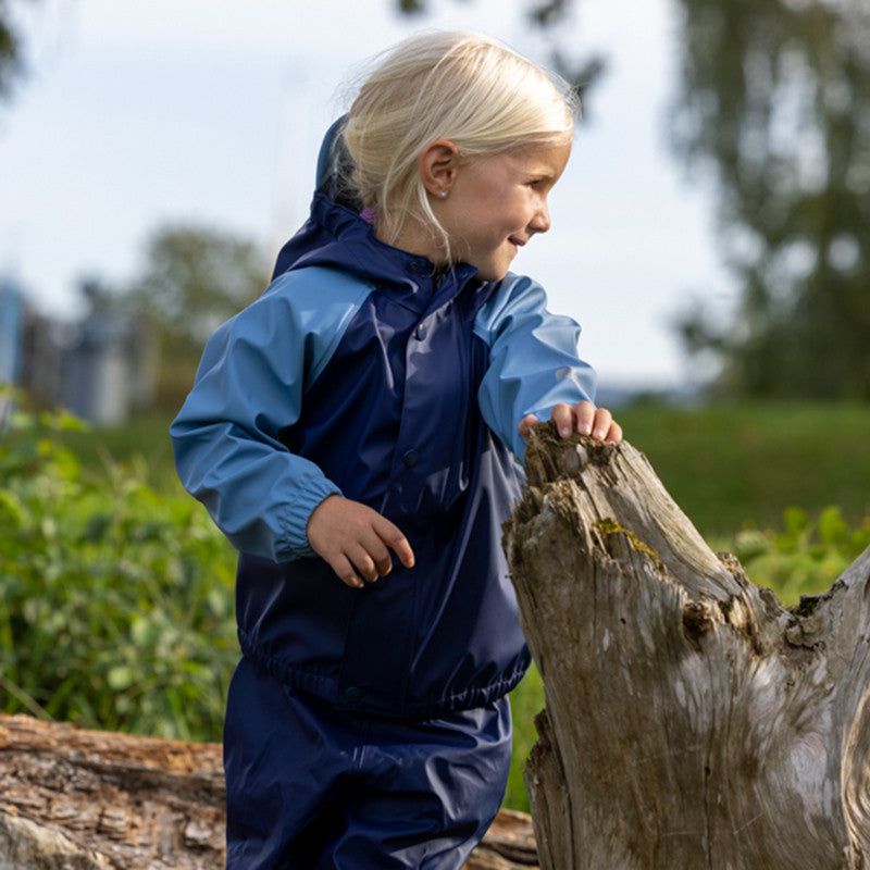 Kids Rajas rain jacket navy