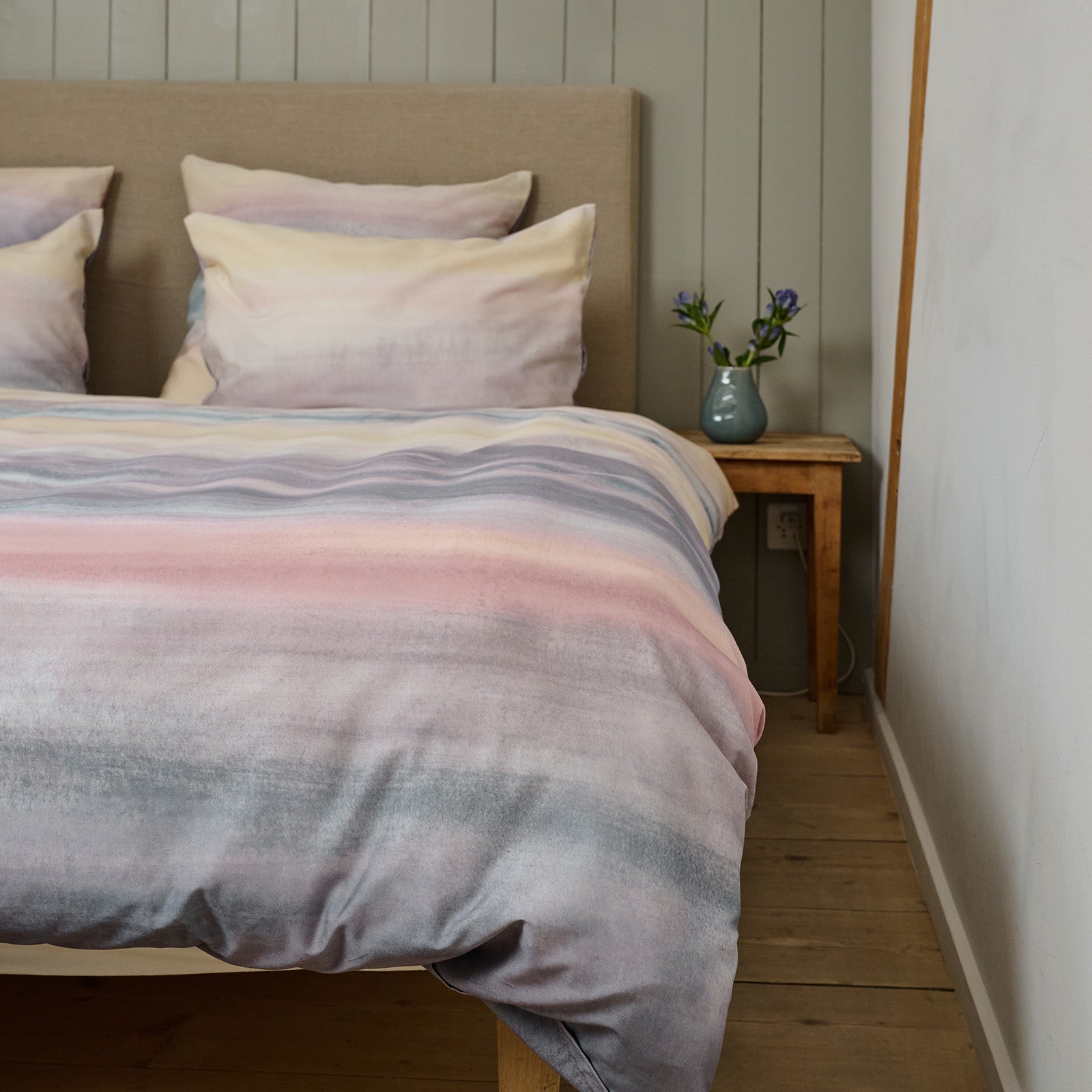 Jurmala Dusty Blue/Sand, Housse de couette 200x210 cm