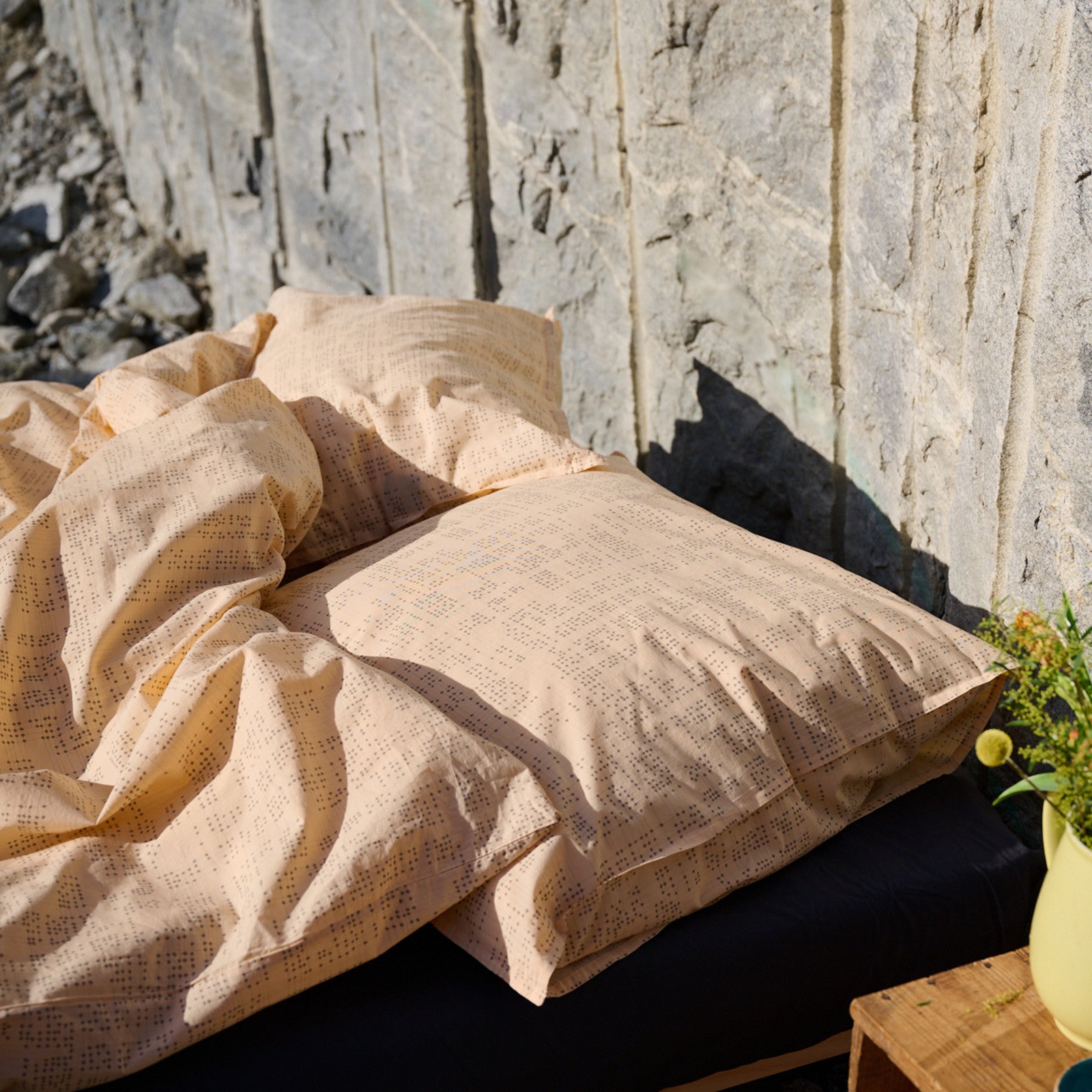 Paula cushion cover 50x70 cm Apricot, Grey