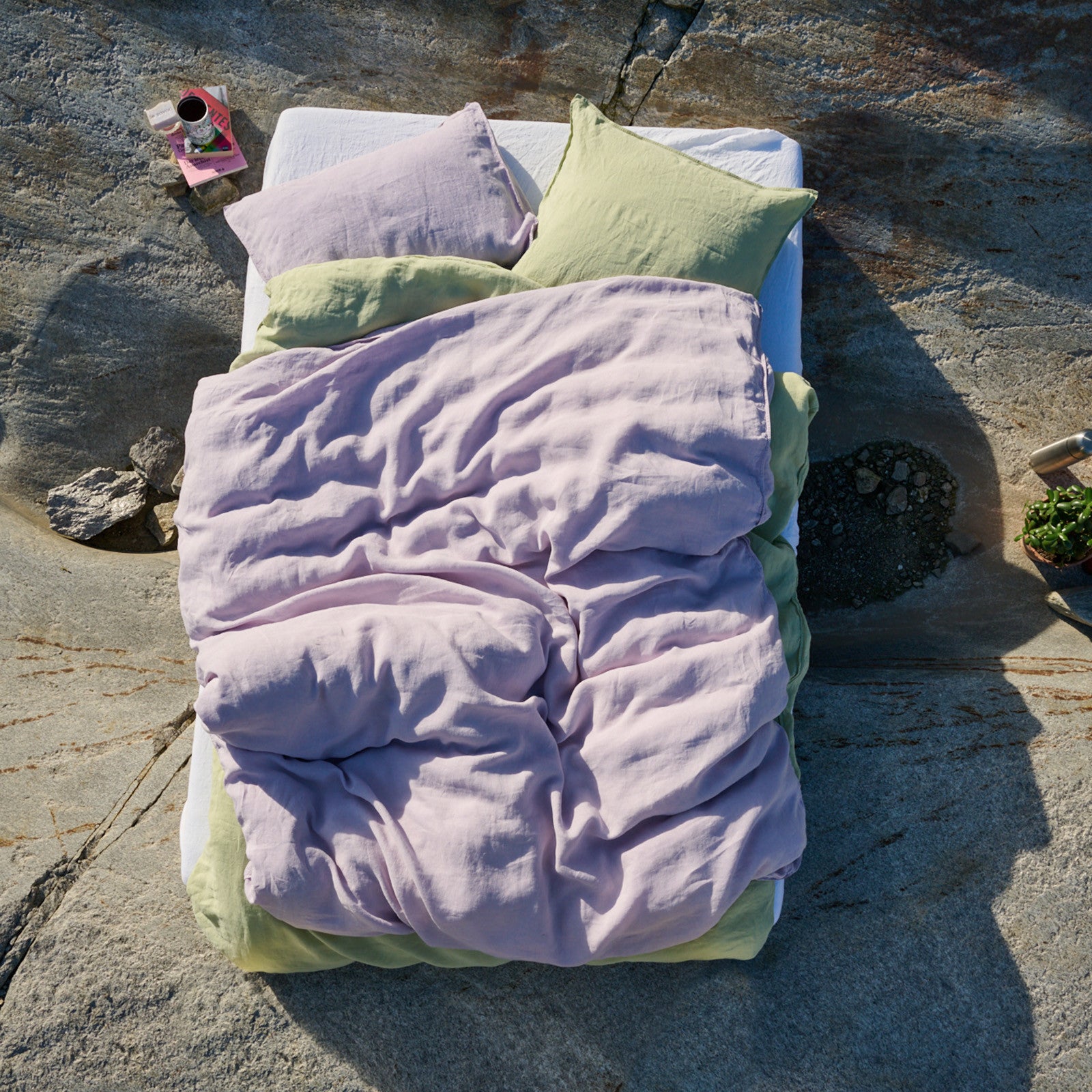 Linus lavender plain comforter cover 160x210 cm