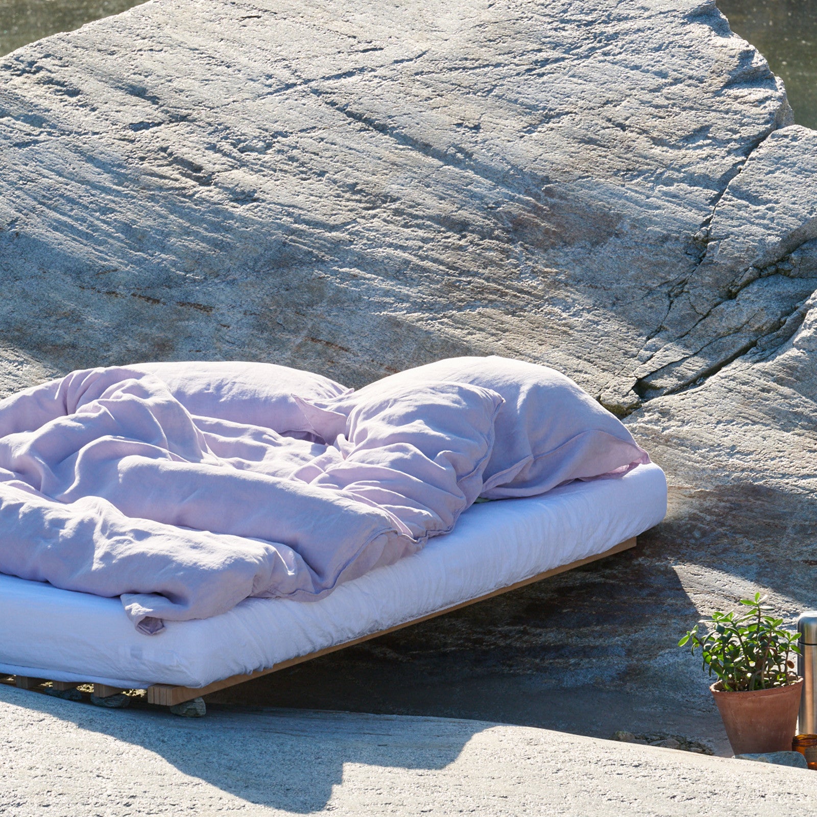 Linus lavender plain comforter cover 160x210 cm