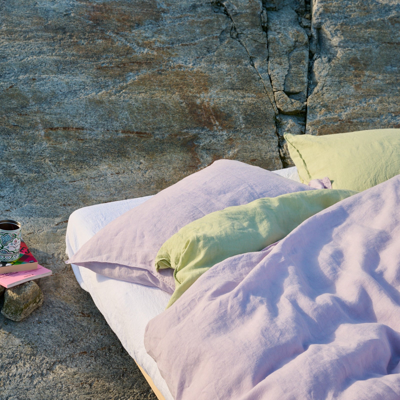 Linus lavender plain comforter cover 160x210 cm