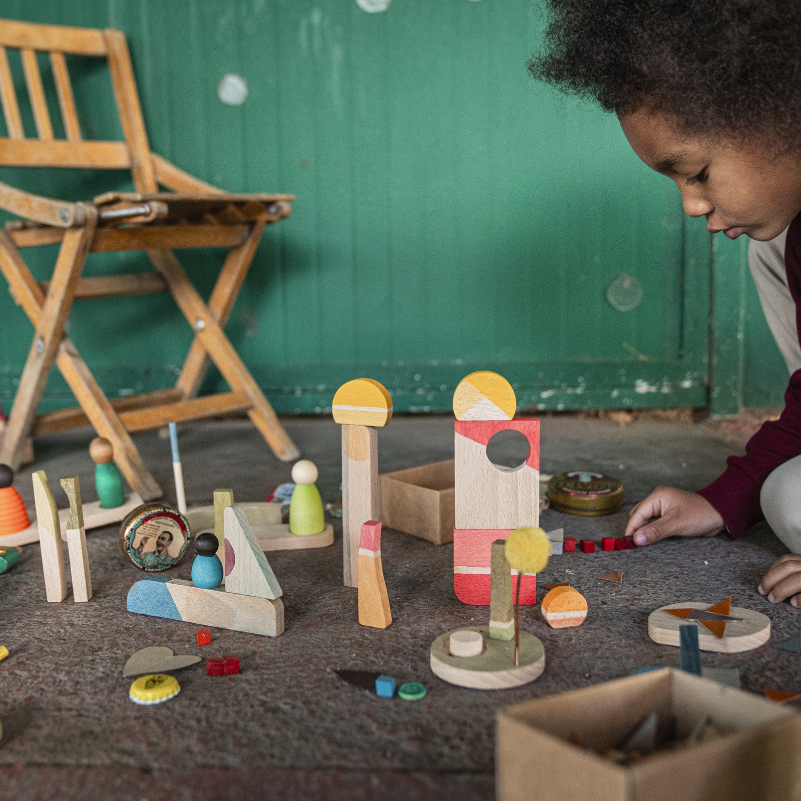 Happy Place Rainbow Grapat wooden play set