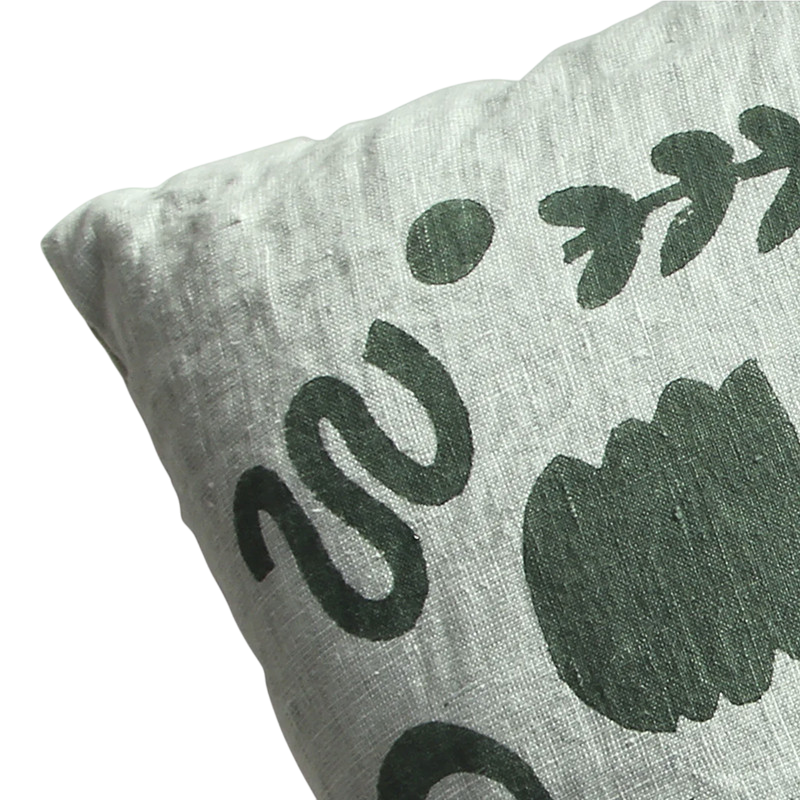 Kissen Blockprint Plant small