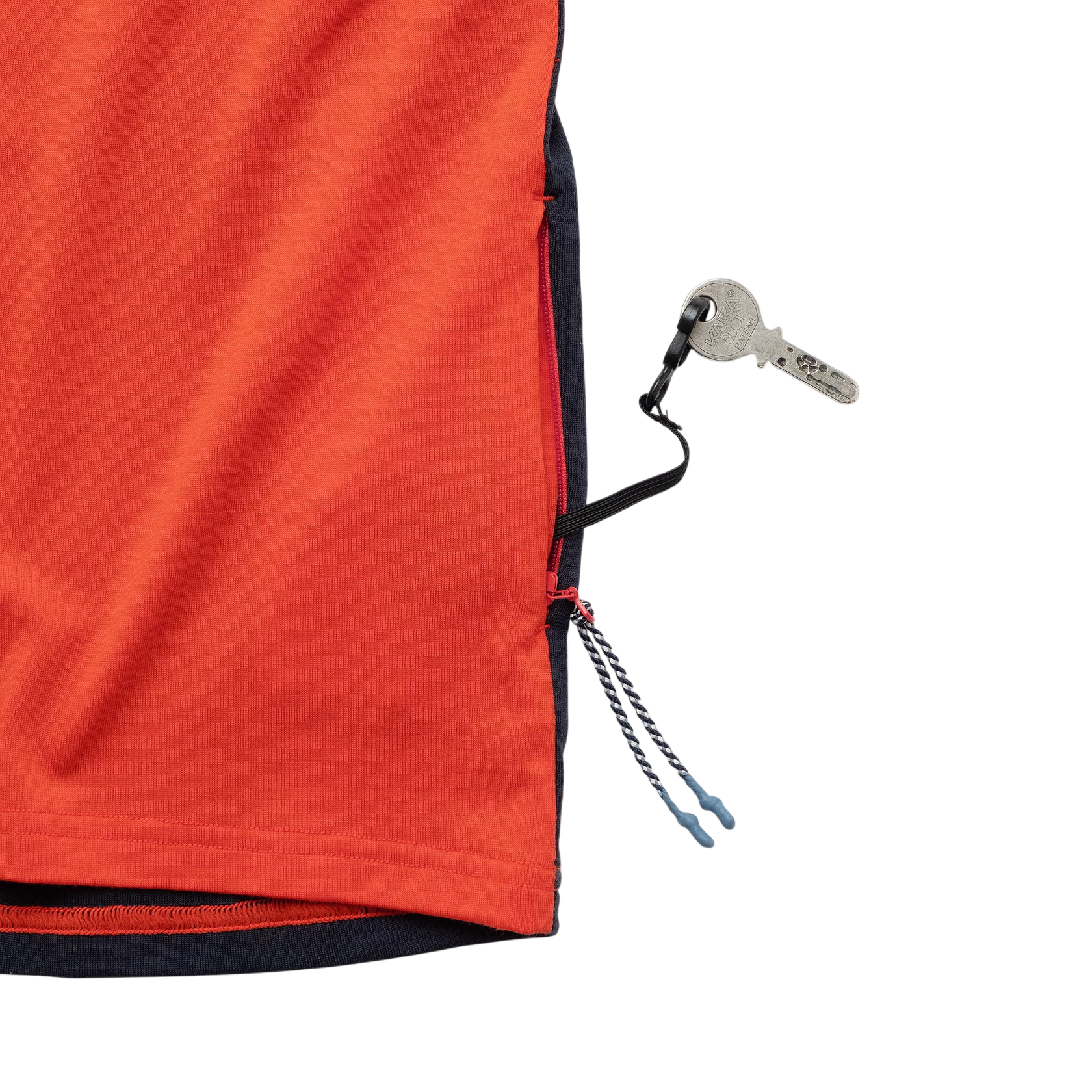 Bike long-sleeved shirt Merino Luke Red Orange, True Navy