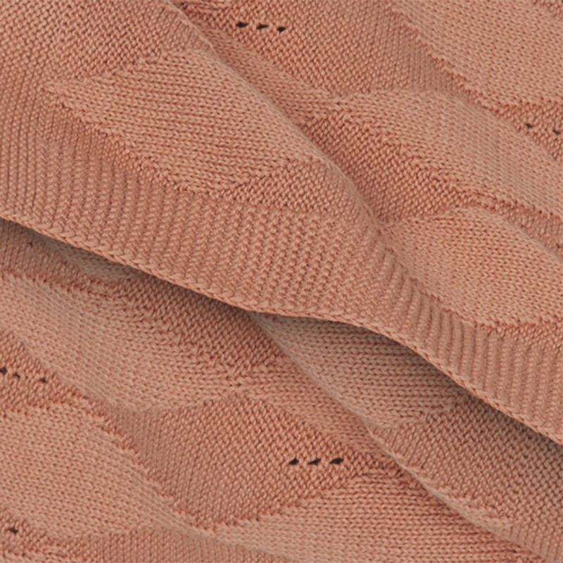 Couverture tricotée bébé Arlequin Desert Orange