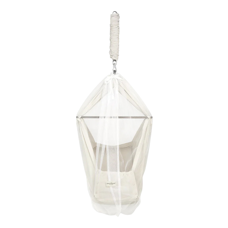 Moskitonetz für Federwiege Weiss