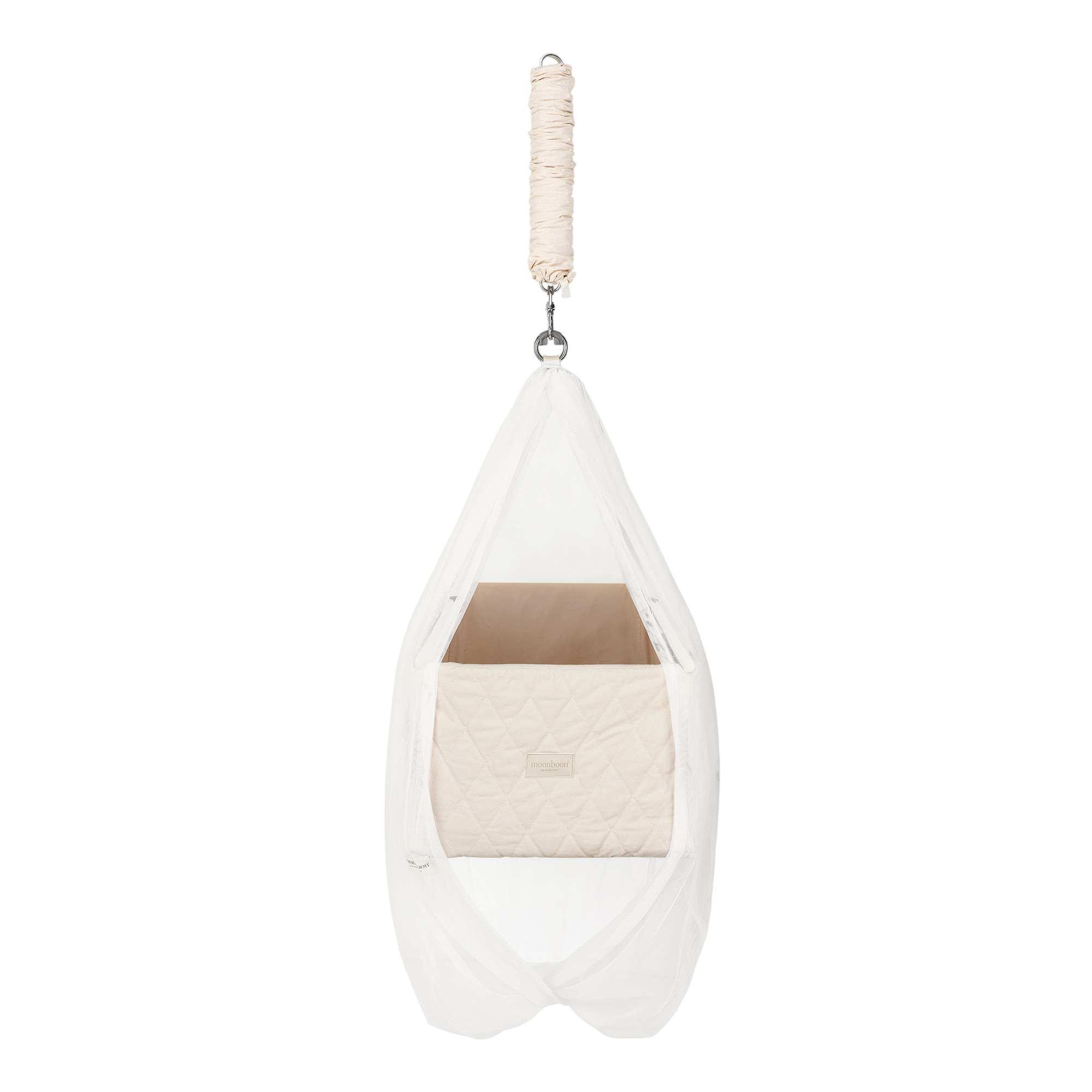 Moskitonetz für Wiege und Zwillings-Federwiege Weiss