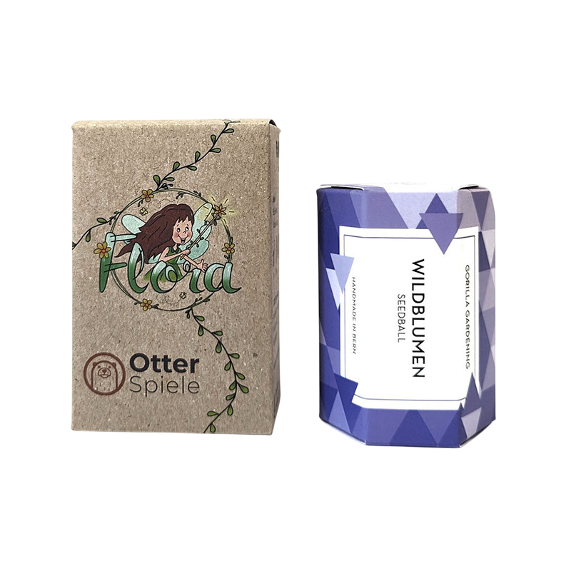 Flora card game with wildflowers Seedball