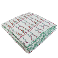 Quilt Bird of Paradise 230 x 270 cm reversible Weiss, Grün, Rot