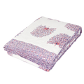 Quilt Dancing Peacock 230 x 270 cm reversible Weiss, Rosa, Blau BQ 67