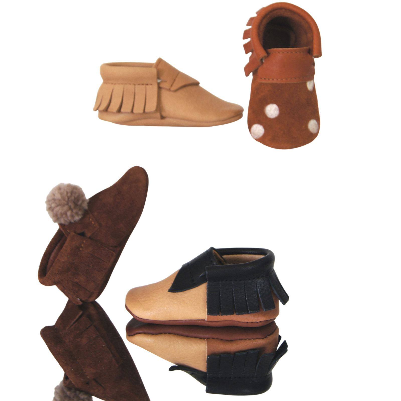 Mokassin Brown Puzzle Braun/ Beige/Schwarz