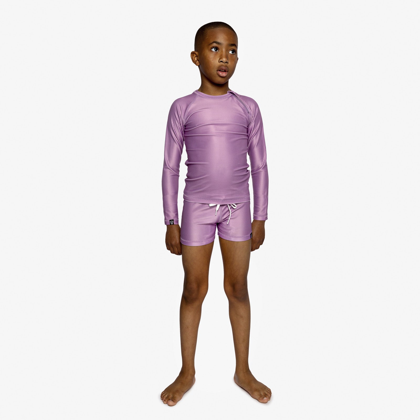 Swim shirt UPF 50+ Orchid Ribbed LS Purple