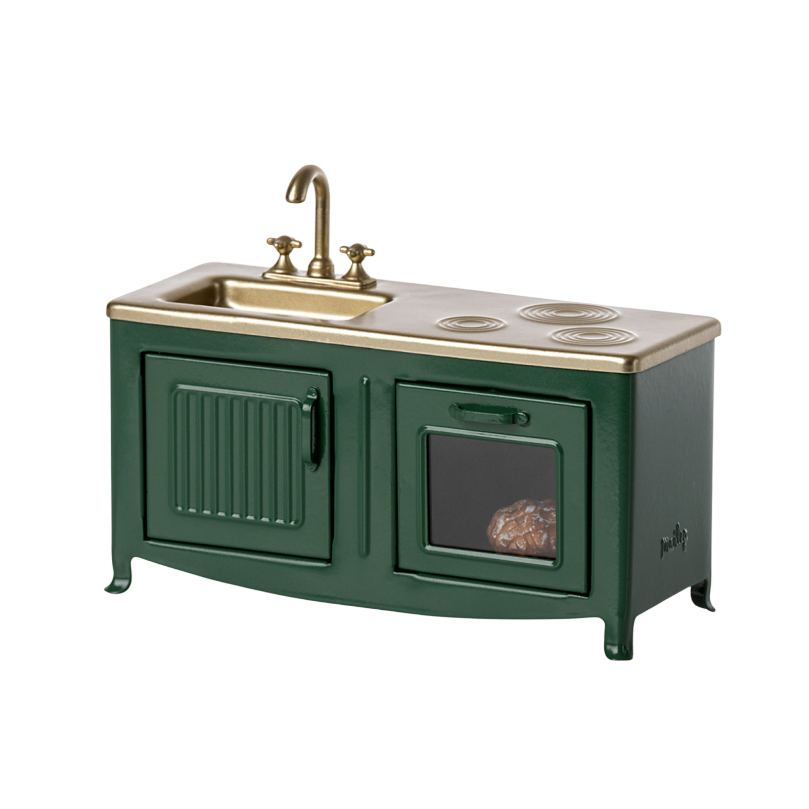 Küche dunkelgrün für Puppenhaus