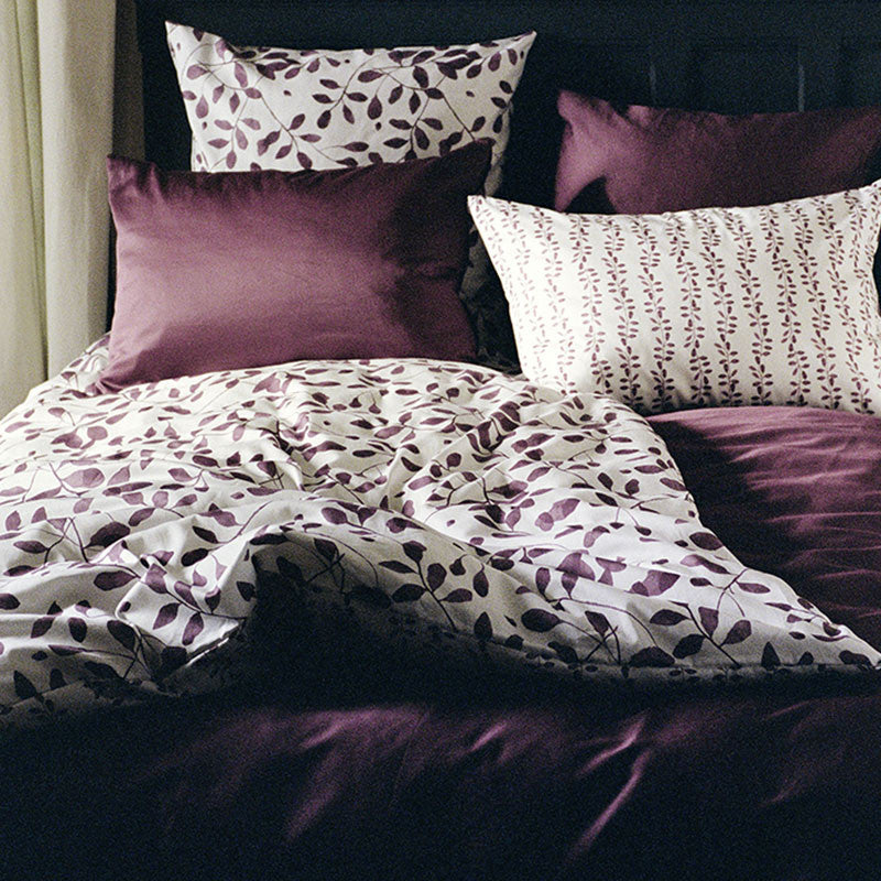 PEROUGES Taie d'oreiller white/cassis 65x65 cm