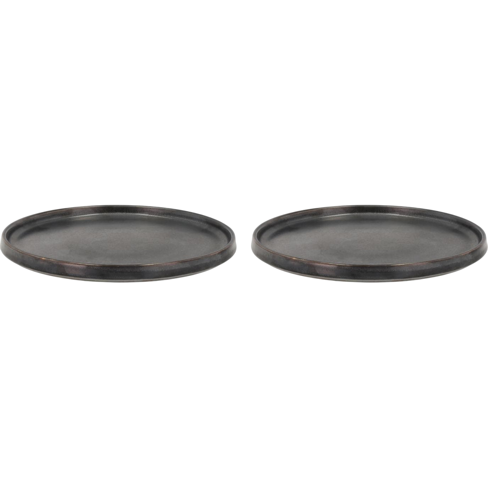 Fjord dinner plate, 2 pieces, black